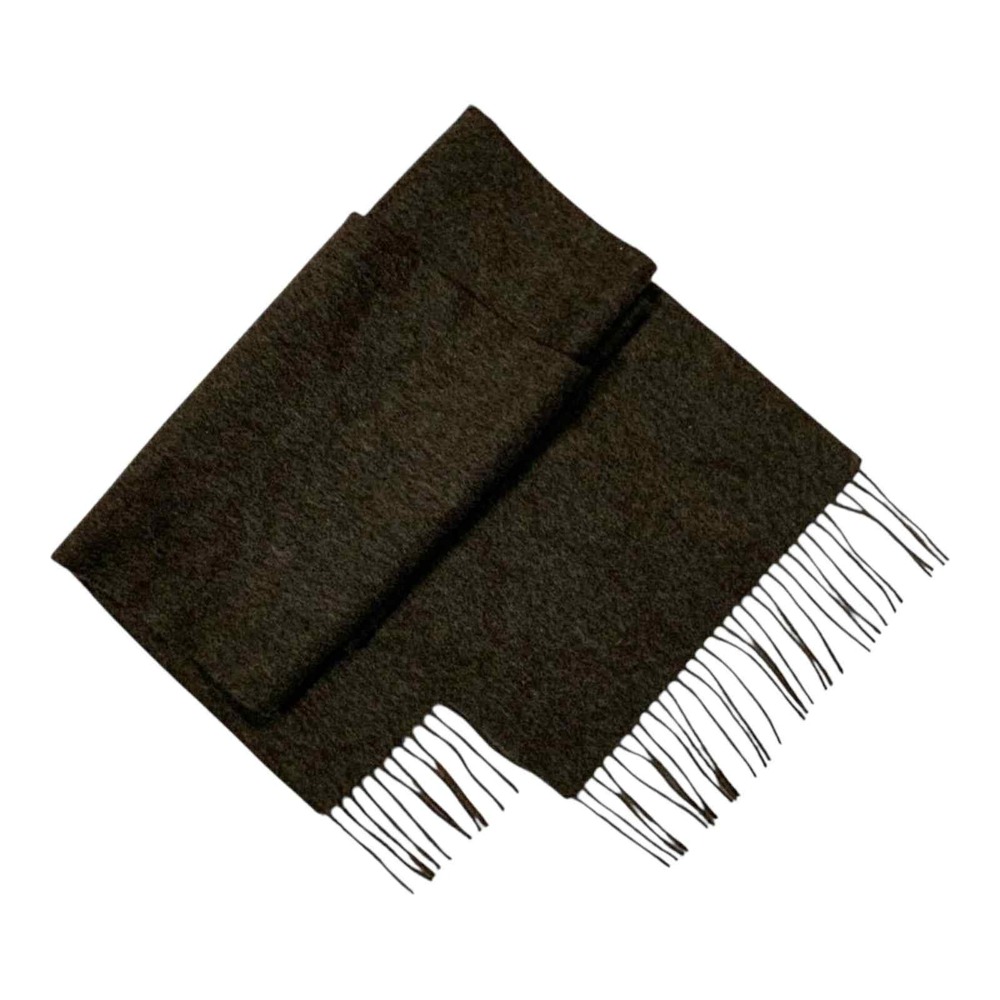 New Nordstrom Men's Charcoal Gray Lamb's Wool Tasseled Scarf